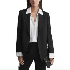 Reiss Alia Oversized Wool-Blend Blazer